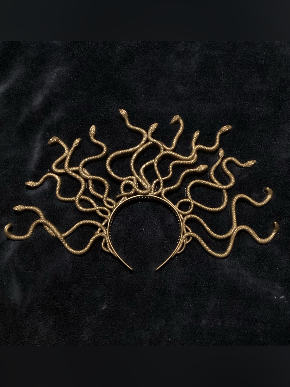 Medusa Gold Snake Headband Serpent Headpiece Plastic Costume Halloween